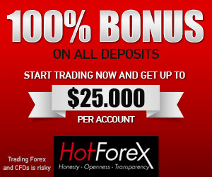 Top 100 Forex Brokers -- HotForex 100% Bonus